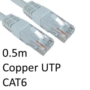 Image of RJ45 (M) to RJ45 (M) CAT6 0.5m White OEM Moulded Boot Copper UTP Network Cable