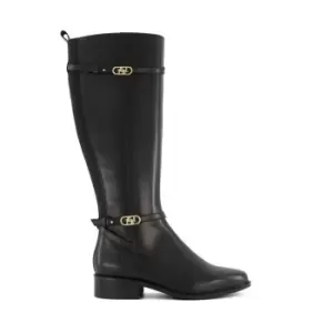 image of Dune London Tap Knee High Boots - Black