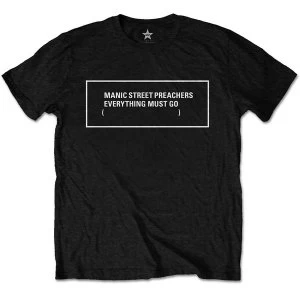 Image of Manic Street Preachers - Everything Must Go Monochrome Unisex Large T-Shirt - Black
