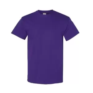 image of Gildan Mens Heavy Cotton Short Sleeve T-Shirt (Pack Of 5) (S) (Purple)