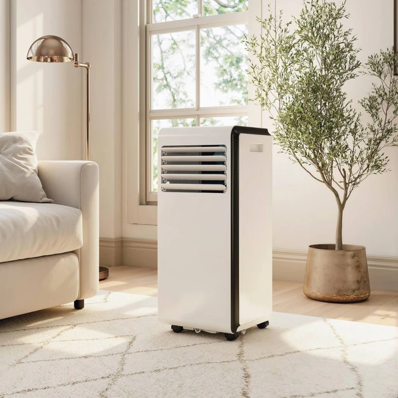 Image of HOMCOM 4-in-1 Portable Air Conditioner 7000 BTU Air Conditioning Unit White White Unisex