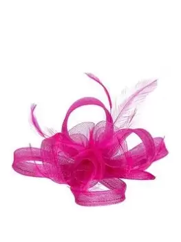 image of Jon Richard Fuchsia Small Fascinator, Silver, Women