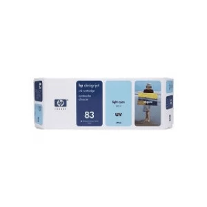 Image of HP 83 Light Cyan DesignJet UV Ink Cartridge