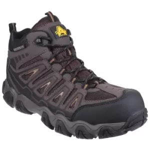 image of Amblers Safety Mens AS801 Rockingham Waterproof Non-Metal Hiking Boots (11 UK) (Brown)