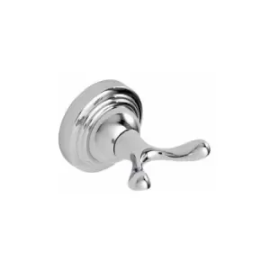 image of Wall Mounted Chrome Fidelity Double Bathroom Robe Hook - Chrome