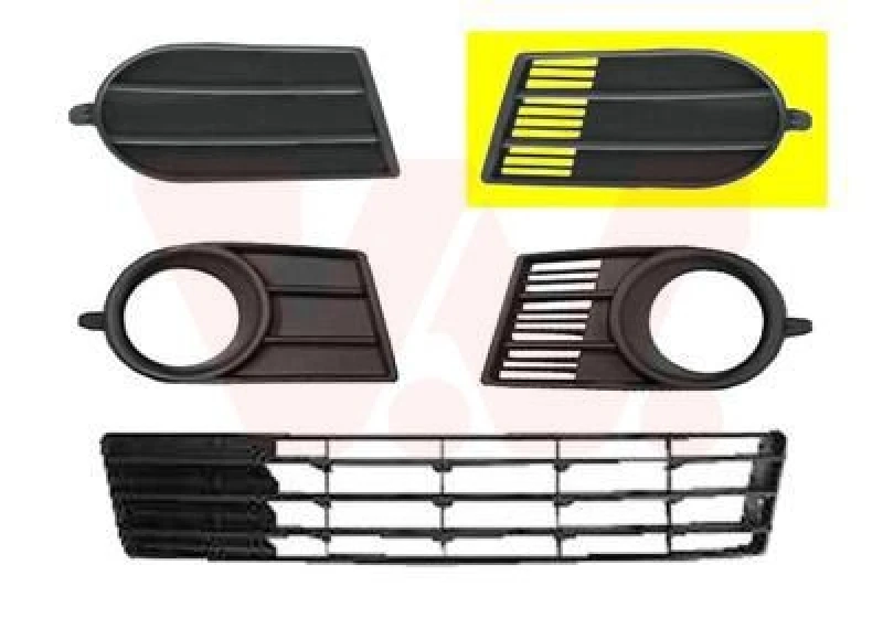 Image of VAN WEZEL Bumper grill VAN WEZEL 5222591