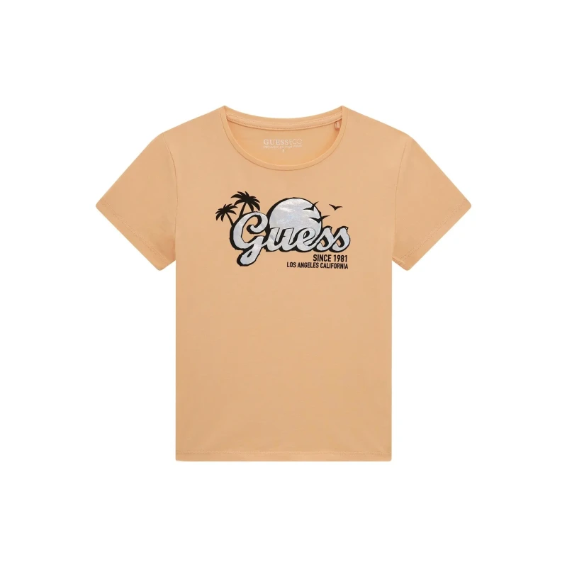 Image of Guess Girl's T-Shirt Guess Midi Rouge Female 16 ans