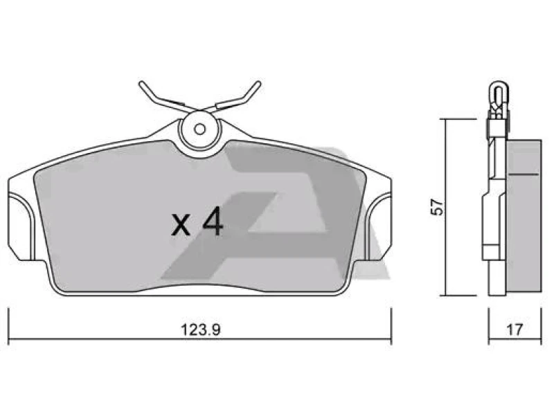 Image of AISIN Brake pad set AISIN BPNI-1913