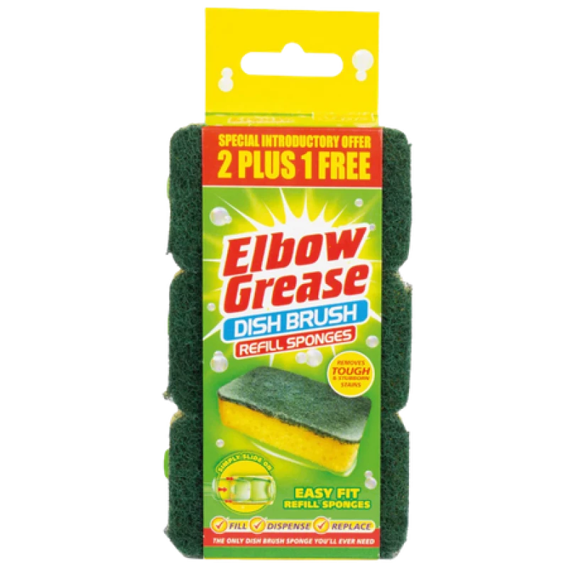 Image of Elbow Grease Dish Brush Refill Sponges - 3 pcs EG-498031