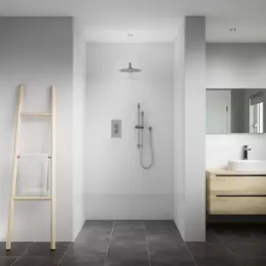 Image of Splashwall Elite Gloss Snow White 3 Sided Shower Wall Panel Kit (L)2420mm (W)1200mm (T)11mm