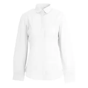 image of Brook Taverner Womens/Ladies Trevi Long Sleeve Poplin Shirt (14) (White)