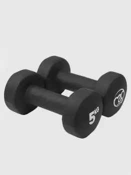 image of Yoga Mad Pair of 5Kg Neo Dumbbells - Black