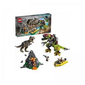 image of LEGO Jurassic World T. rex vs. Dino-Mech Battle