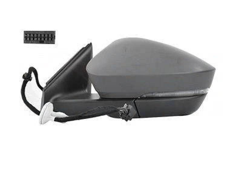 Image of VAN WEZEL 7644807 Wing mirror * HAGUS * Left, Heatable, primed Outside Mirror (50)
