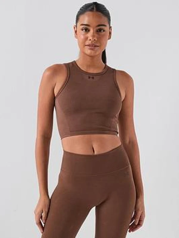 Image of Under Armour Seamless Cotton Hand Tanktop Women Brown C230 XL