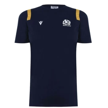 Image of Macron Scotland Cotton T Shirt Ladies - Blue