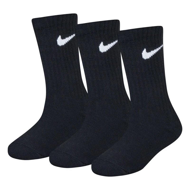 Image of Nike Basic Crew 3Pk Sock Infants - Black Infs C6-C9