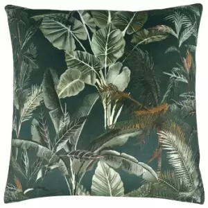 image of Kibale Jungle Leaves Cushion Multicolour