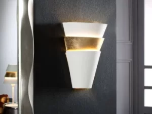Image of Isis Wall Lamp Matt White, Gold, E14