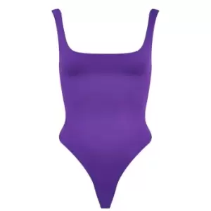 Image of I Saw It First Square Bodysuit - Purple