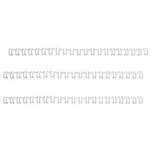 image of Original GBC Binding Wire Elements 21 Loop 130 Sheets 14mm Silver for A4 1 x Pack of 100 Binding Wires