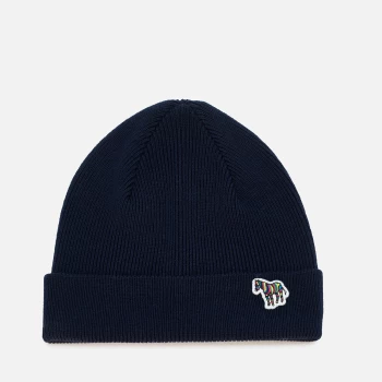 Image of Paul Smith Mens Zebra Beanie - Navy