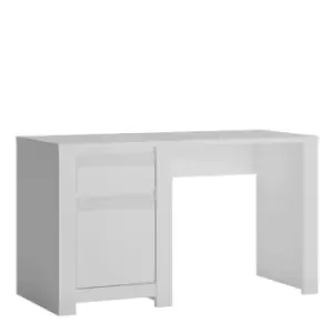 image of Novi 1 Door 1 Drawer Desk In Alpine White