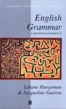 Image of English Grammar by Liliane Haegeman Paperback