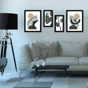 Image of 4P3040SCT007 Multicolor Decorative Framed MDF Painting (4 Pieces)