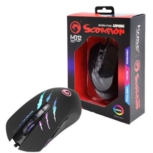 image of Marvo Scorpion M312 USB RGB LED Black Programmable Gaming Mouse