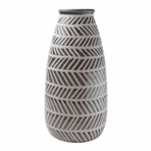 Image of Tribal Black and White Ceramic Vase 32cm