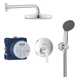 image of Grohe Get Perfect Chrome Effect Ceramic Shower Set