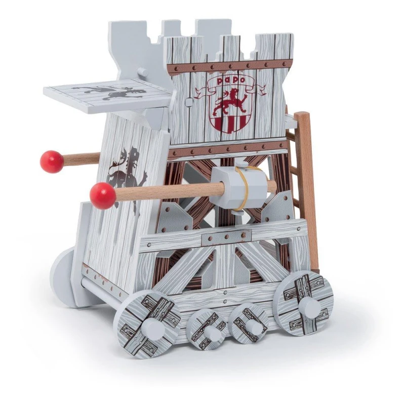Image of Difuzed Fantasy World Assault Tower Wooden Toy Playset, Three Years and Above, Grey (60003) Multi unisex