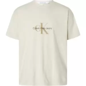 Image of Calvin Klein Jeans Monologo Mineral Dye Tee - Beige