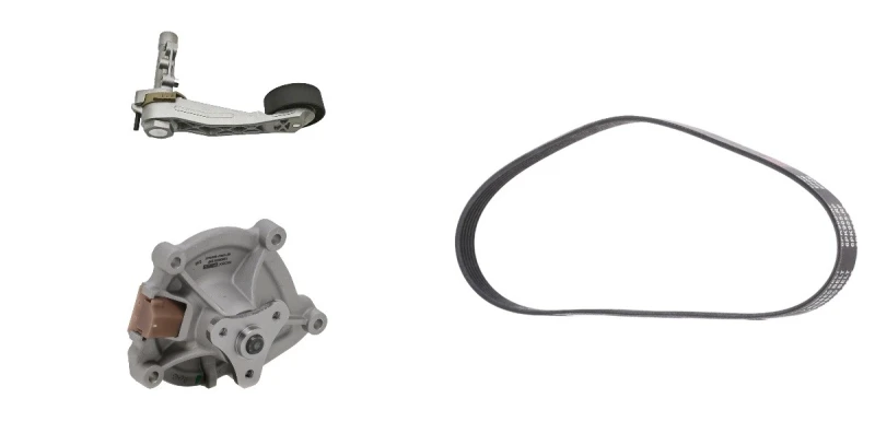 Image of RIDEX PLUS 4172P0108P Water Pump + V-Ribbed Belt Kit Water Pump + V-Ribbed Belt Kit (4172)
