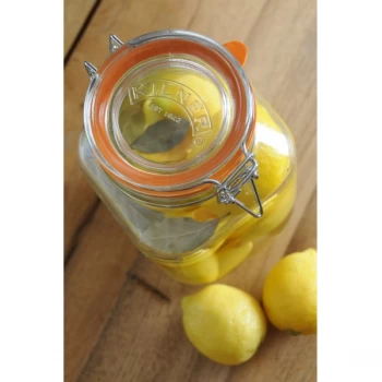 Image of Kilner Clip Top Jar - Square 1.5L