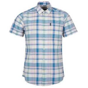Image of Barbour Mens Highland Check 55 S/S Shirt Pigment Blue Large