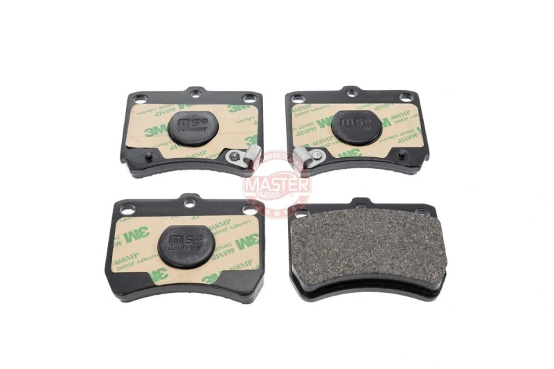 Image of MASTER-SPORT 13046059702N-SET-MS Brake pad set Premium Front Axle, with acoustic wear warning, with anti-squeak plate Brake Pad Set,disc brake (402)