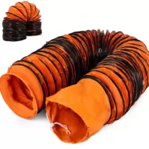 Image of 20FT( 6.1 m) pvc Flexible Duct Hosing 8" (20.32 cm) extraction flexible ducting flexible duct20 flexible vent duct flexible ventilation duct 8inch
