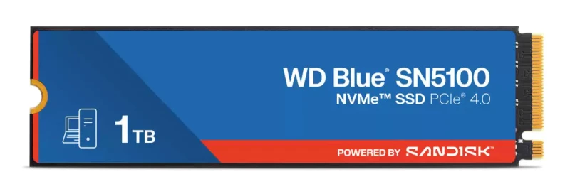 Image of WD Blue SN5100 1TB SSD NVME M.2 2280 PCIe 4.0 Solid State Drive