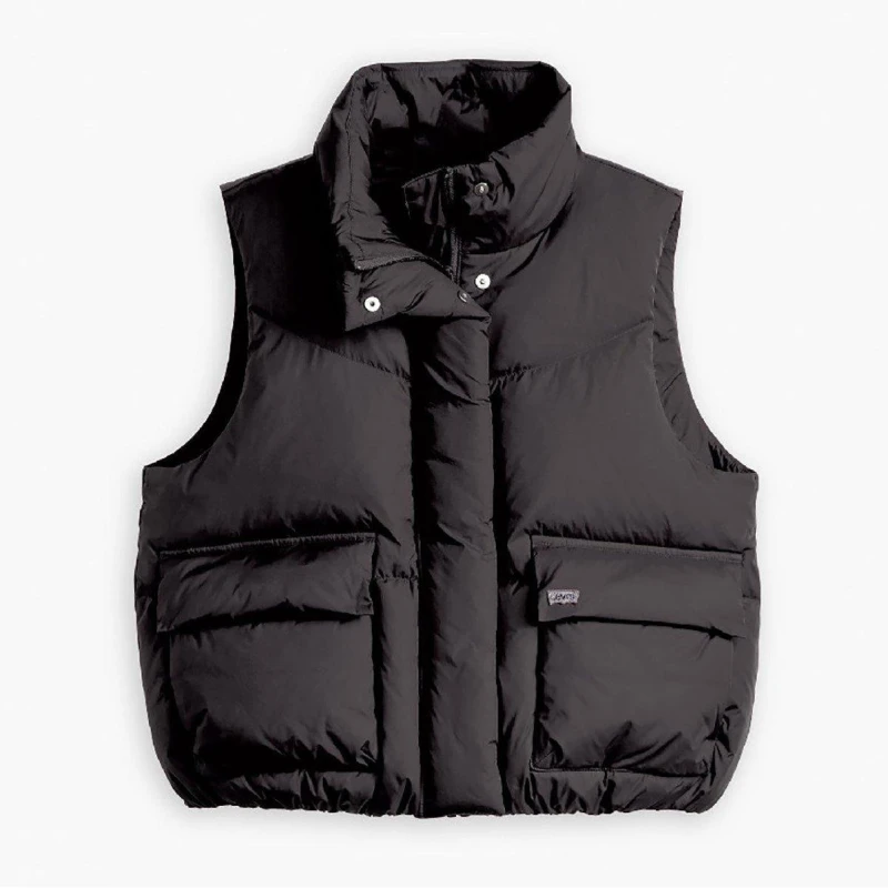 Image of Levis Womens Western Bubble Anthracite Gilet Caviar female 8 (XS)