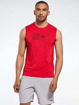 Image of Reebok Workout Ready ACTIVCHILL Sleeveless T-Shirt, Black Size XL Men