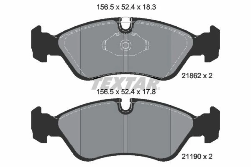 Image of Brake pad set TEXTAR 2186201