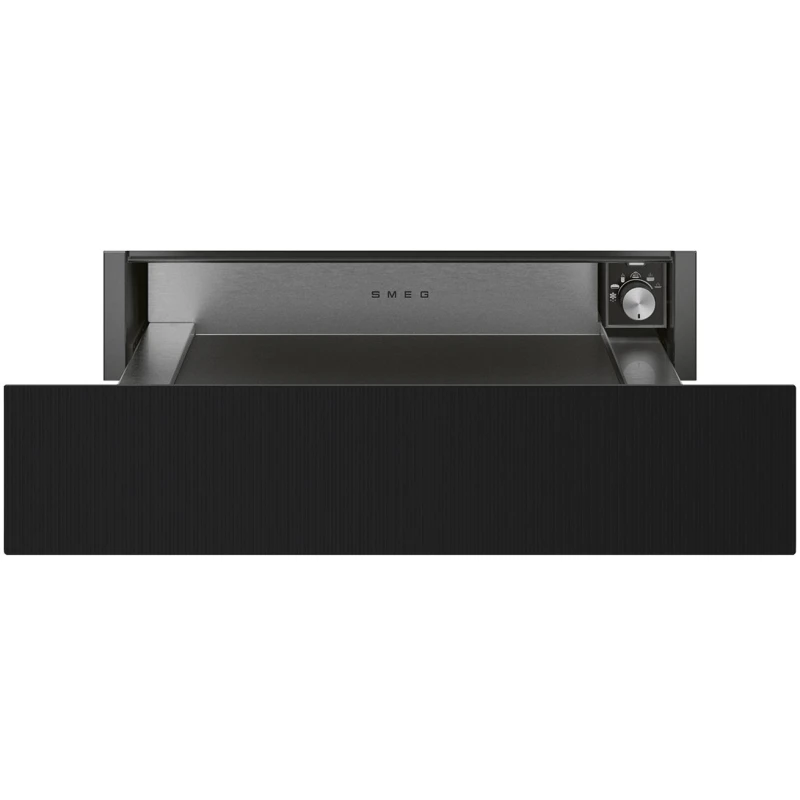 Image of Smeg CPR215B 14cm Musa Warming Drawer - BLACK CPR215B