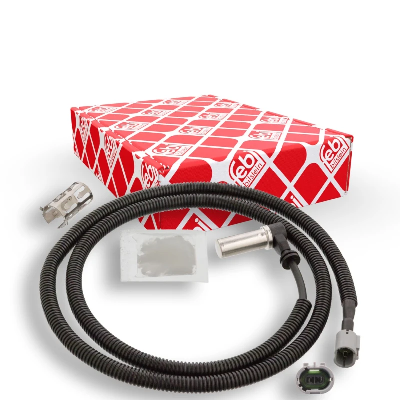 Image of FEBI BILSTEIN 106406 ABS Sensor Front Axle Right, with bush Sensor,wheel speed (412)