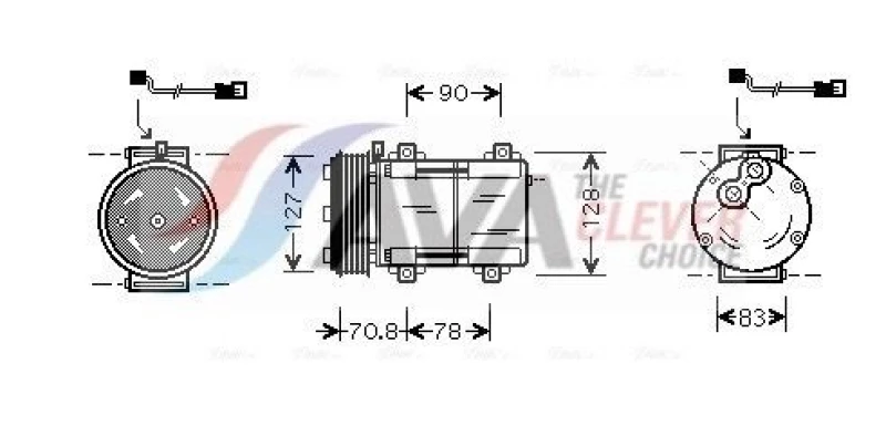 Image of Air conditioning compressor AVA COOLING SYSTEMS FDAK281