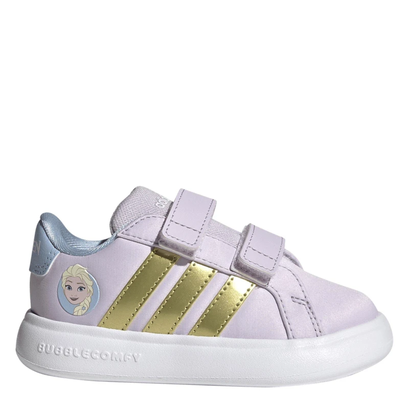 Image of adidas Kids Grand C Elsa Low-Top Trainers Lavender/Met female C5 (22)