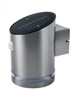 Image of Luceco Solar Stainless Steel Pir Wall Light Ip44 100Lm 2W 4000K