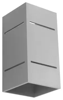 Image of Blocco 1 Light Flush Wall Light Grey, G9