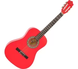 image of ENCORE ENC34ROFT Acoustic Guitar Bundle - Red